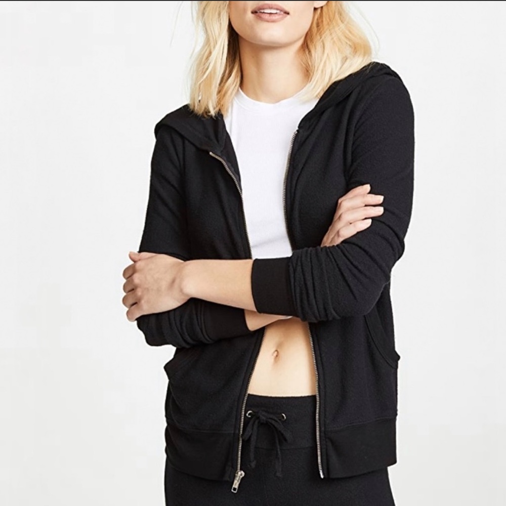 WILDFOX Black Zip-up Hoodie